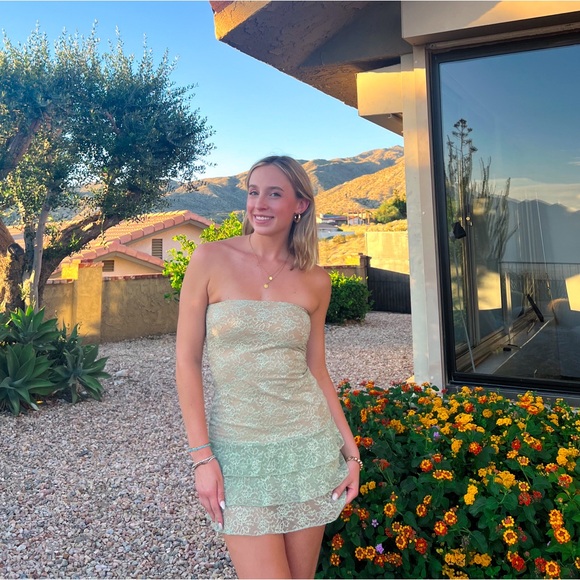 Edikted Scarlet Layered Mini Dress - Picture 1 of 3